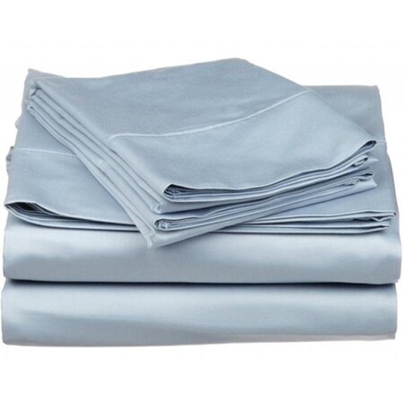Superior  530 Thread Count Egyptian Cotton Full Sheet Set Solid  Light Blue 530FLSH SLLB